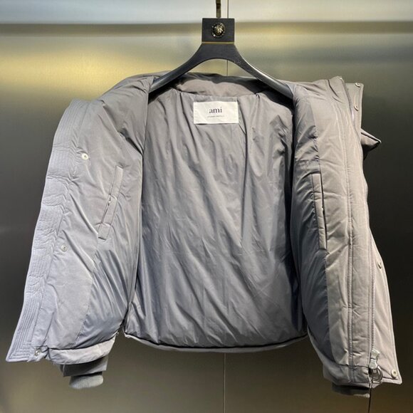 Ami Paris Grey Hooded Jacket - Picture 6 of 9